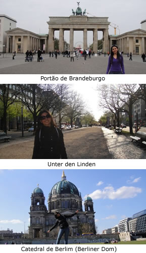 alemanha catedral de Berlim principal avenida e portão de brandeburgo