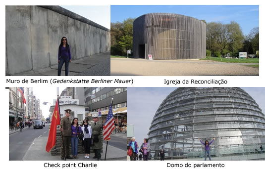 check ponint Charlie parlamento de Berlim igreja da reconciliação e muro de Berlim
