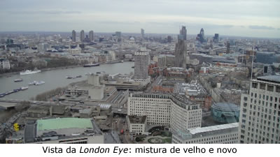 Vista da London Eye sobre Londres